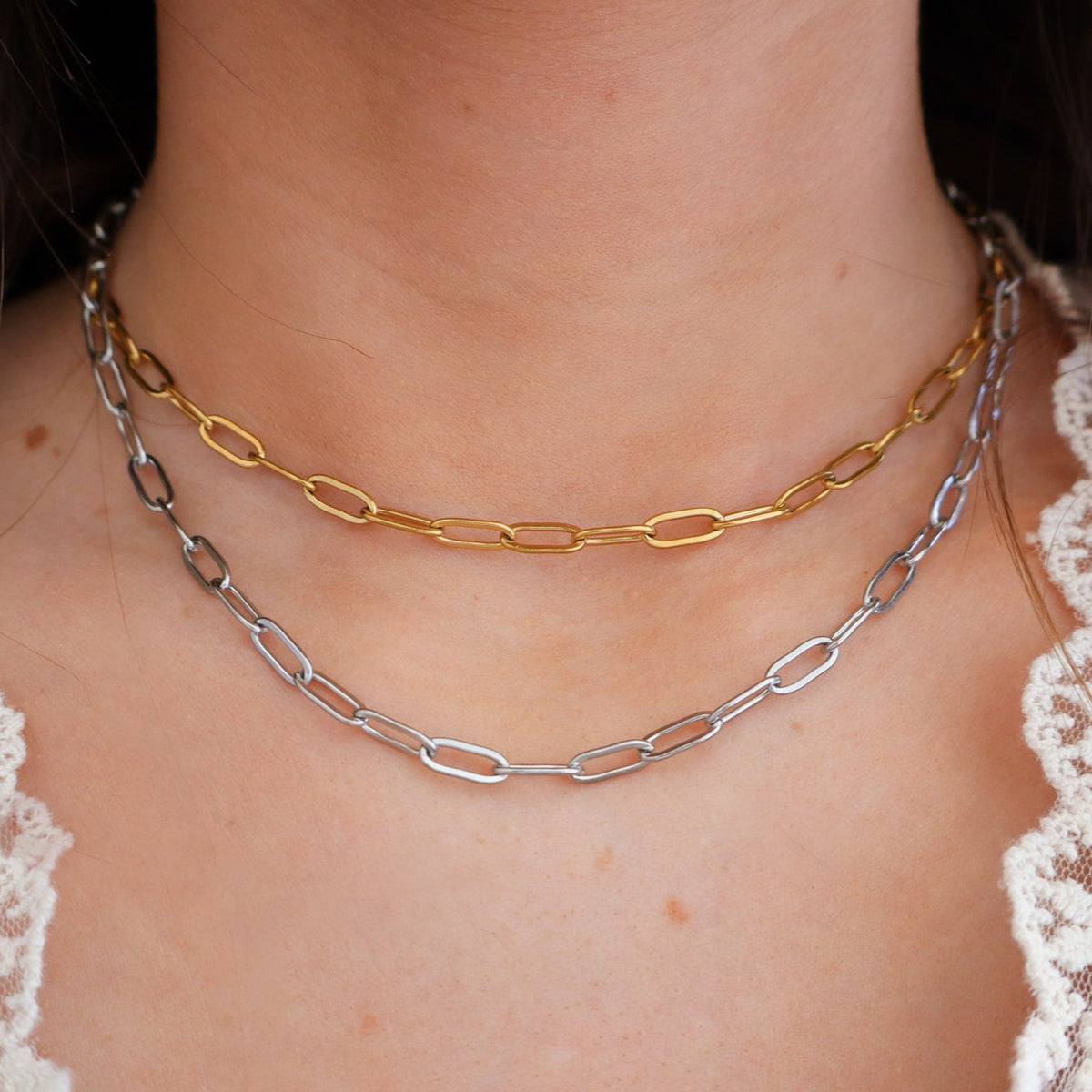 Medium Paperclip Necklace | Annie Austen