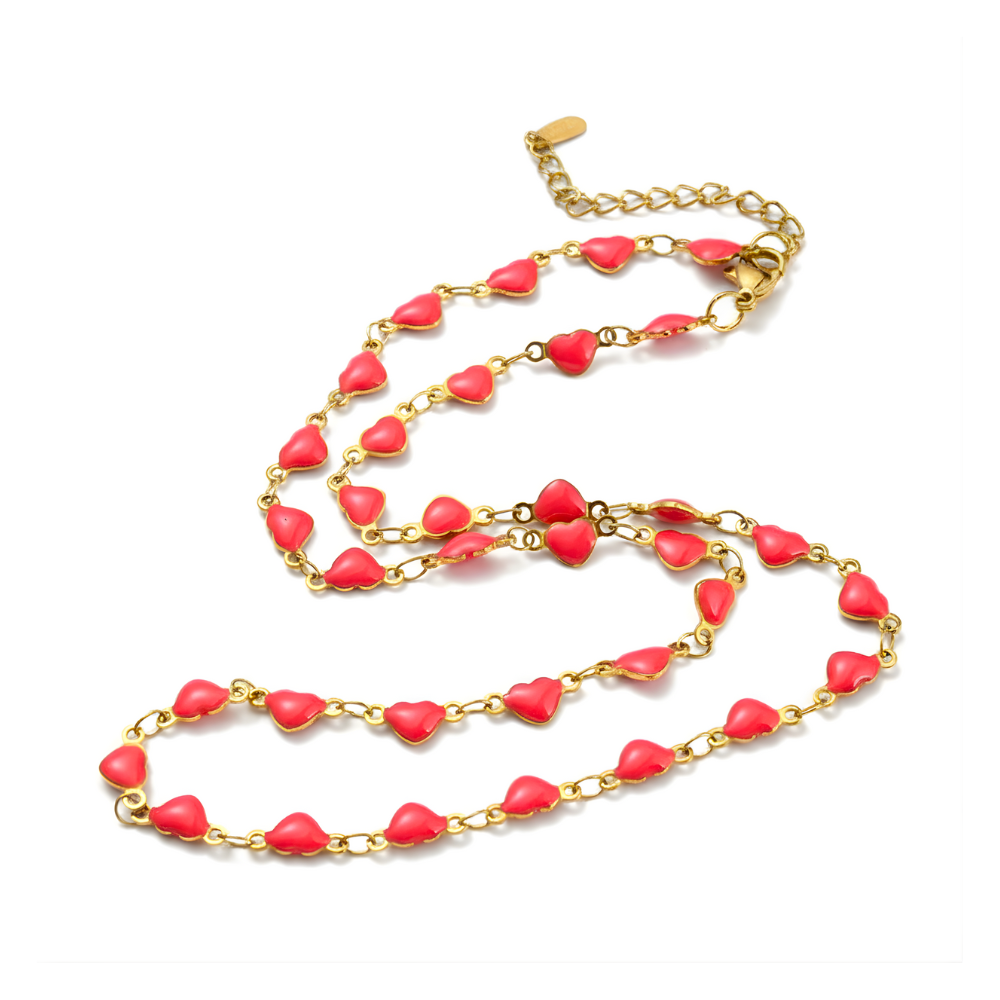 Enamel Heart Necklace