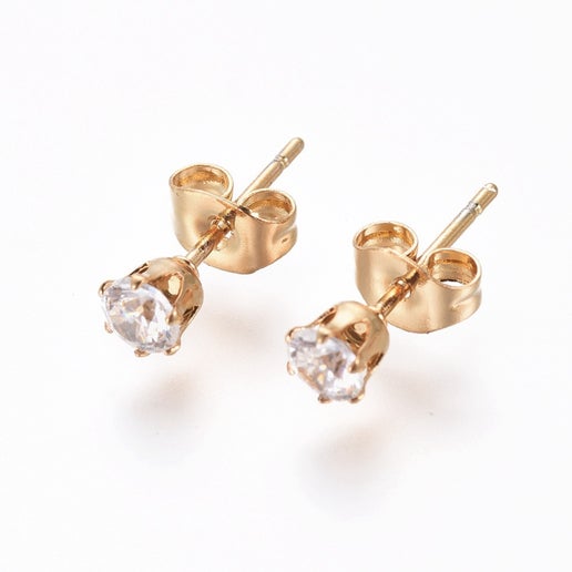 Basic Clear CZ Studs