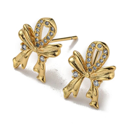 Bow Art Deco Studs