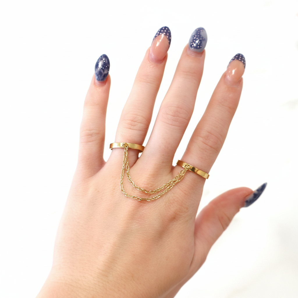 Cable Chain Double Linked Ring | Annie Austen