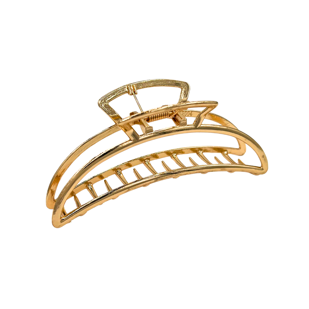 Gold Crescent Claw Clip | Annie Austen