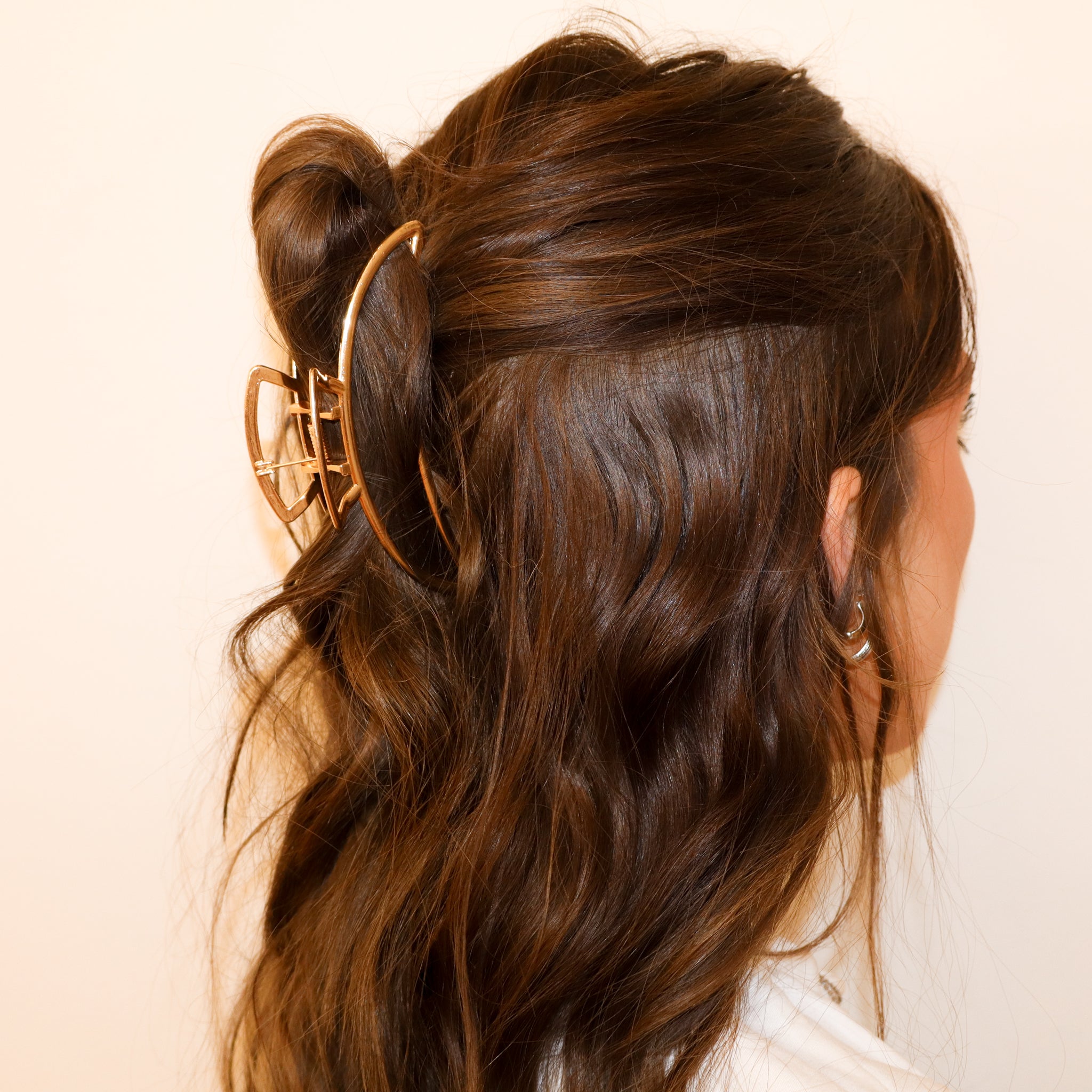 Gold Crescent Claw Clip | Annie Austen