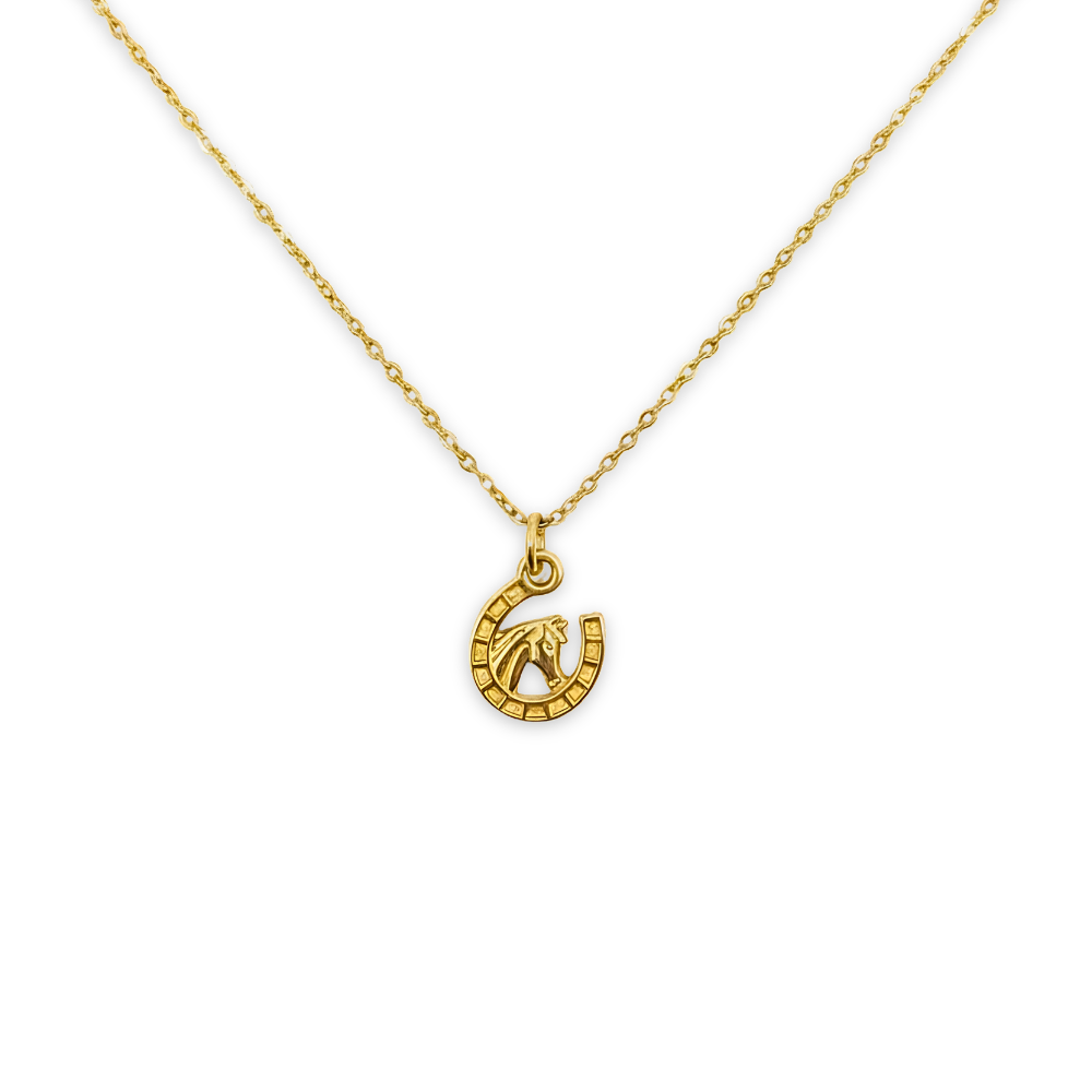Horse & Horseshoe Necklace | Annie Austen