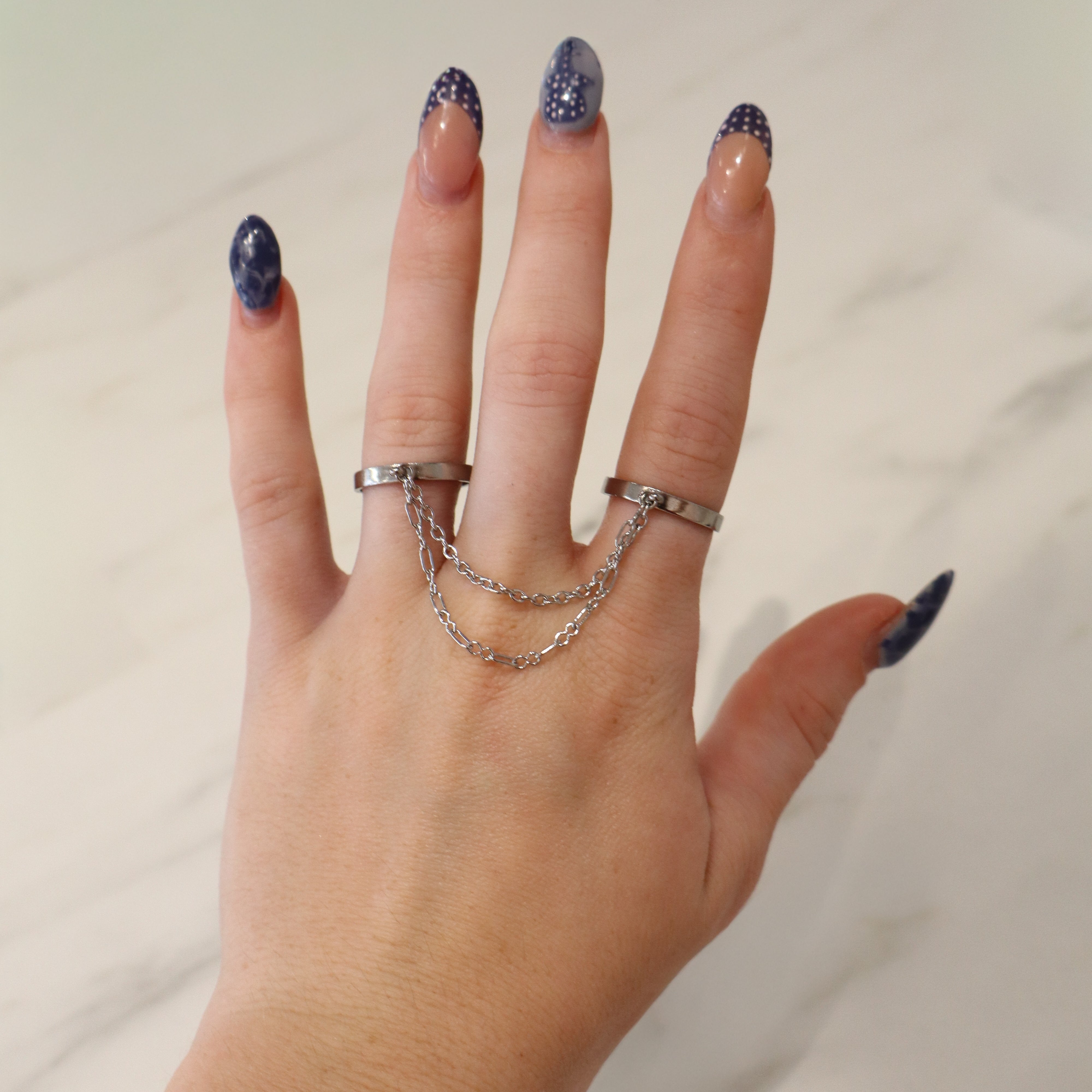 Cable Chain Double Linked Ring | Annie Austen