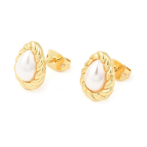 Teardrop Pearl Studs