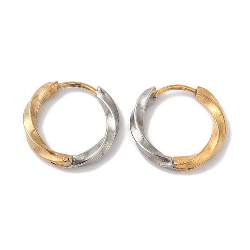 Two Tone Twisted Hoops