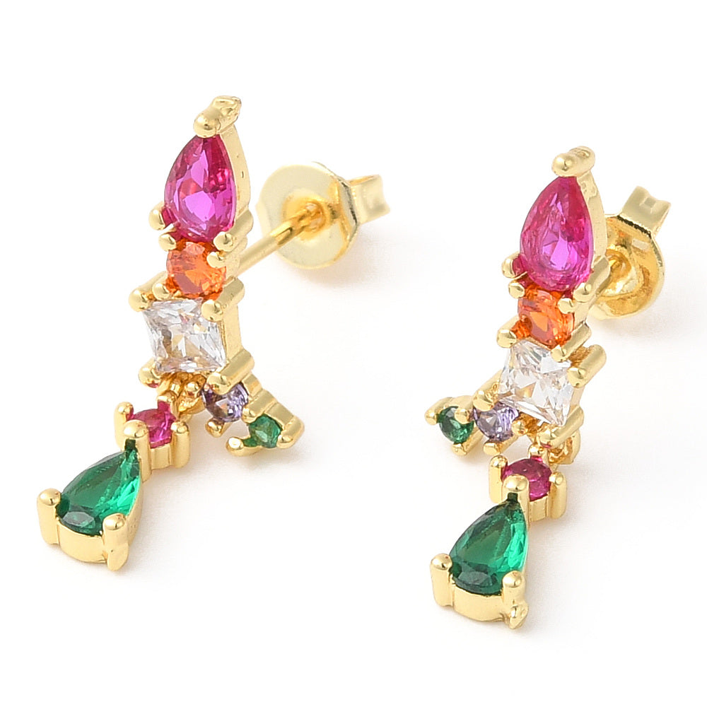Colorful Jeweled Studs