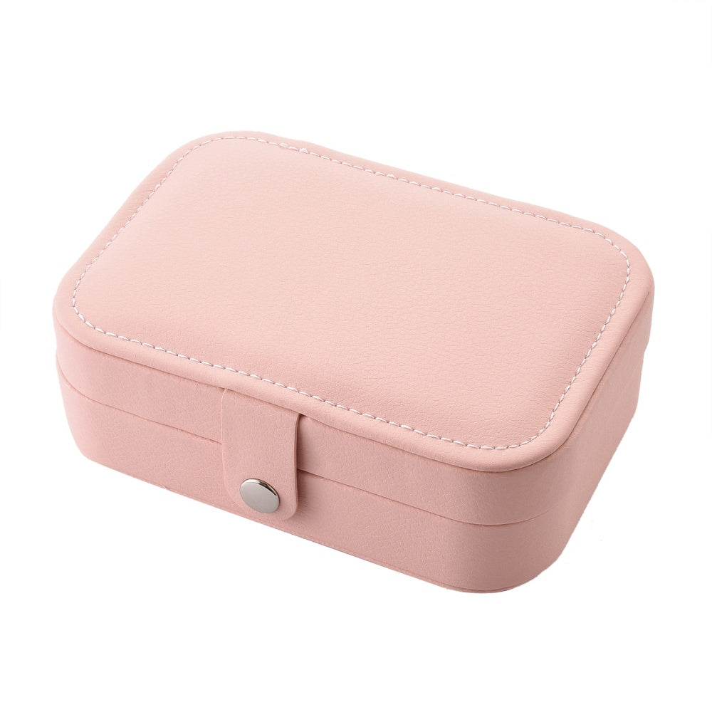 Pink Faux Leather Jewelry Box
