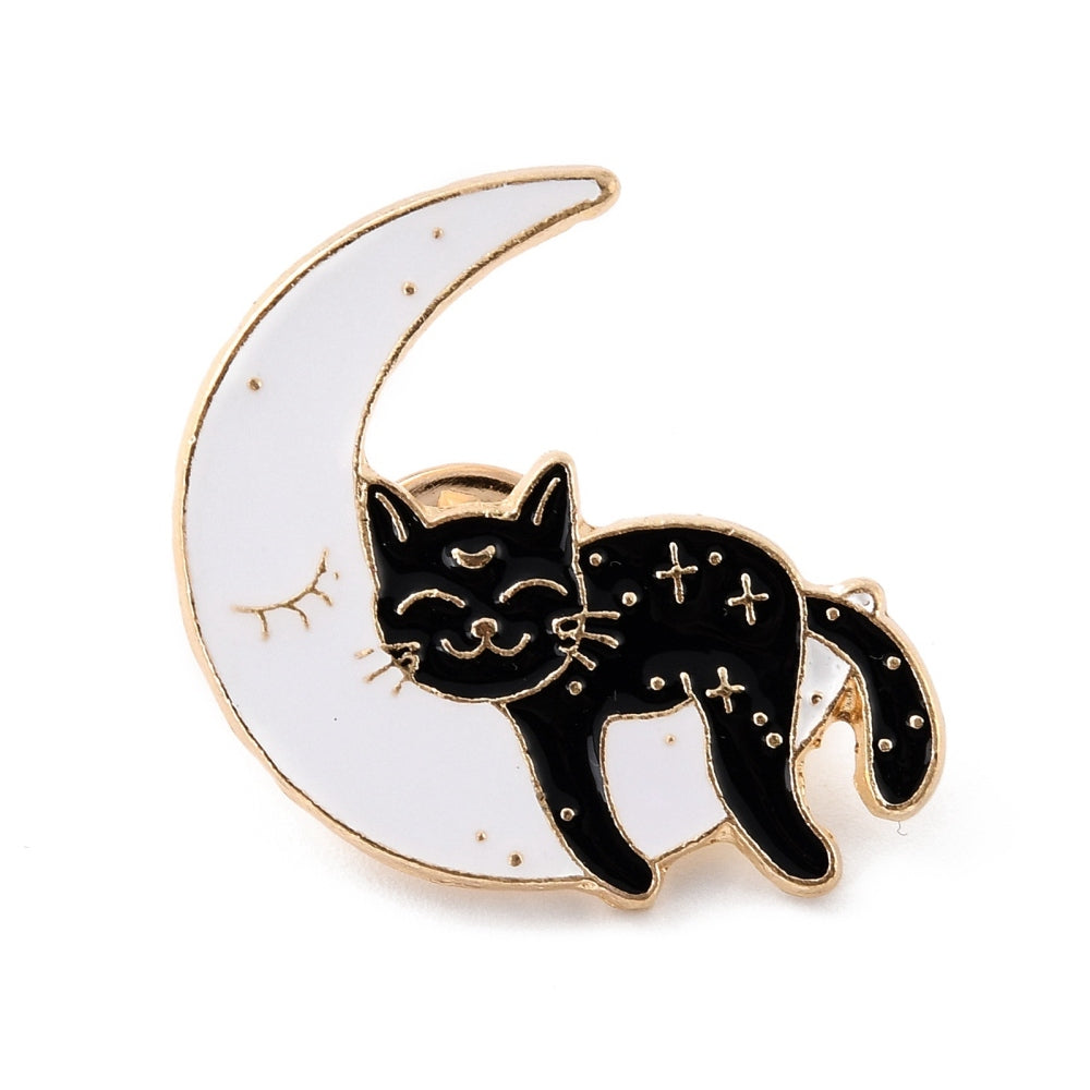 Happy Moon Cat Pin