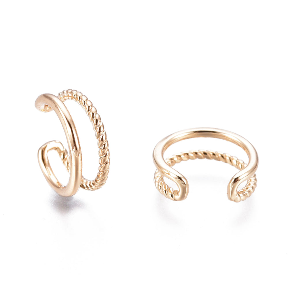 Gold Twisted Double Ear Cuff