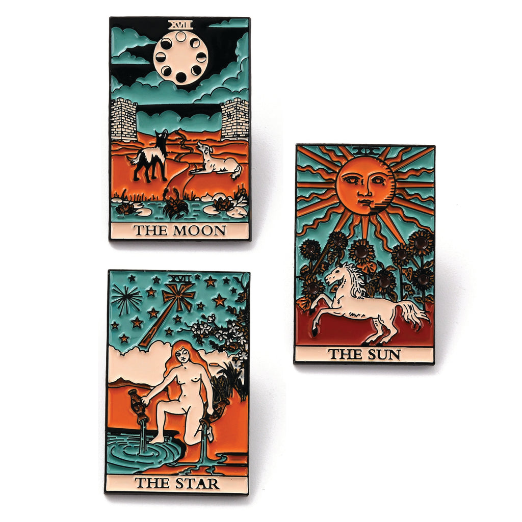 The Moon, The Sun, The Star | Tarot Card Pins