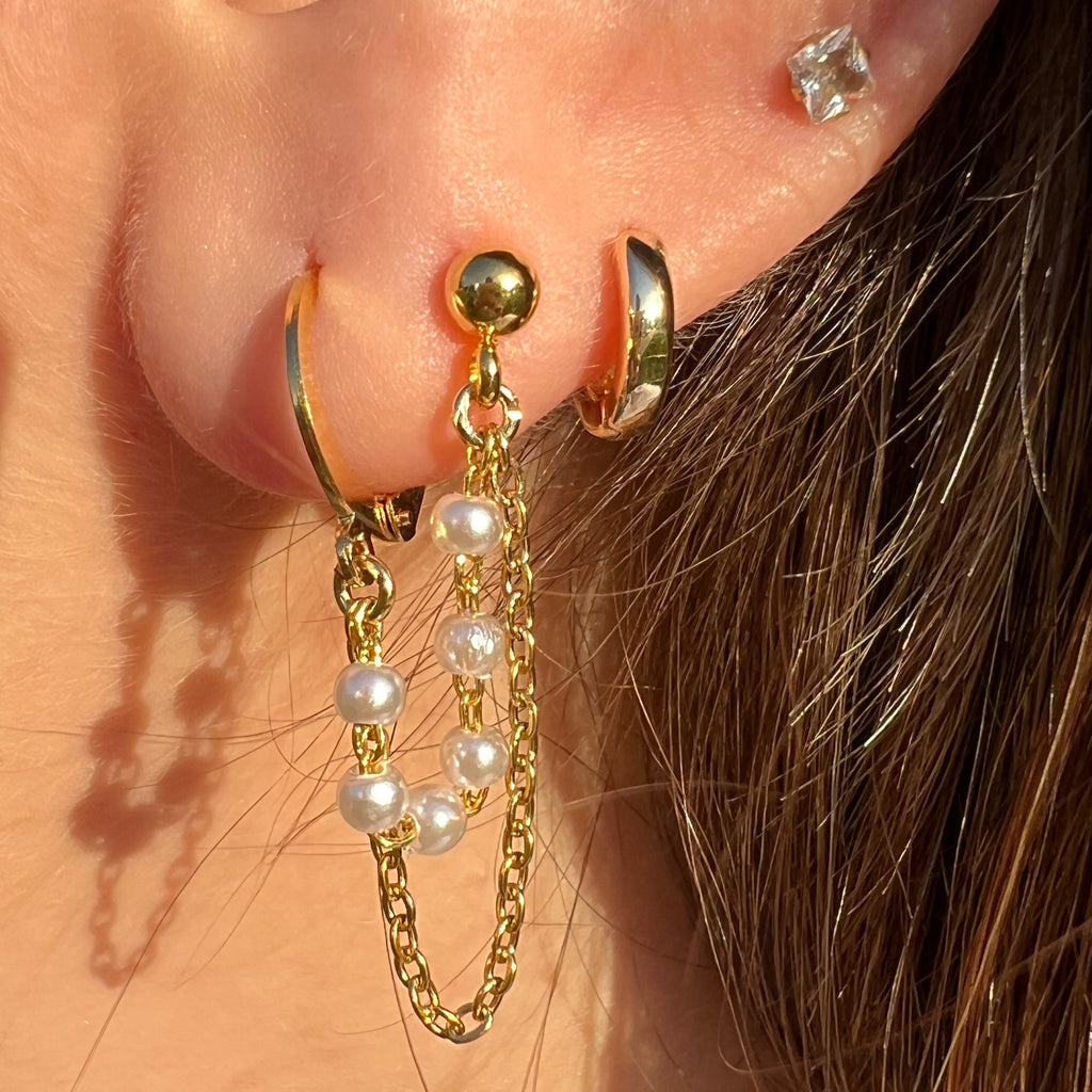 Double Chain Linked Earrings