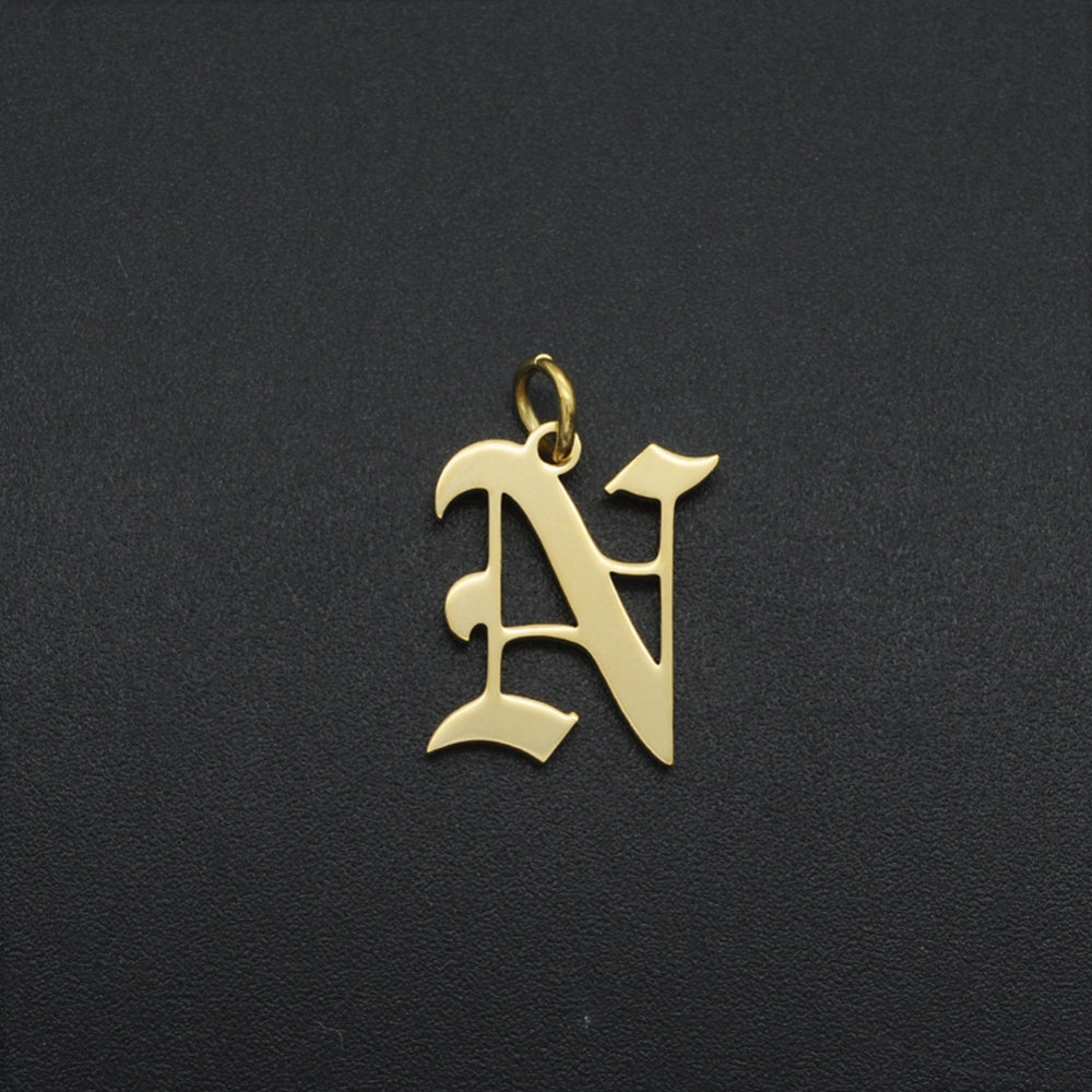 Gothic Initial Charm | Gold
