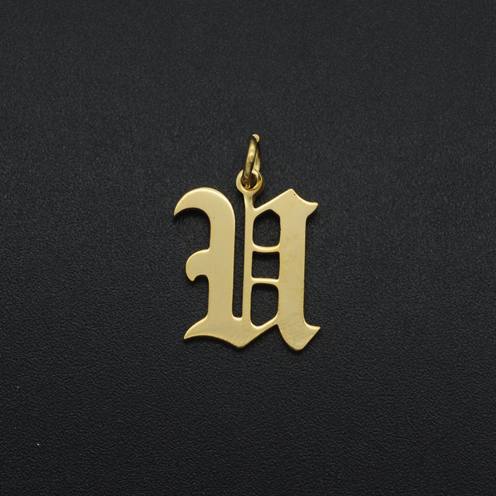 Gothic Initial Charm | Gold