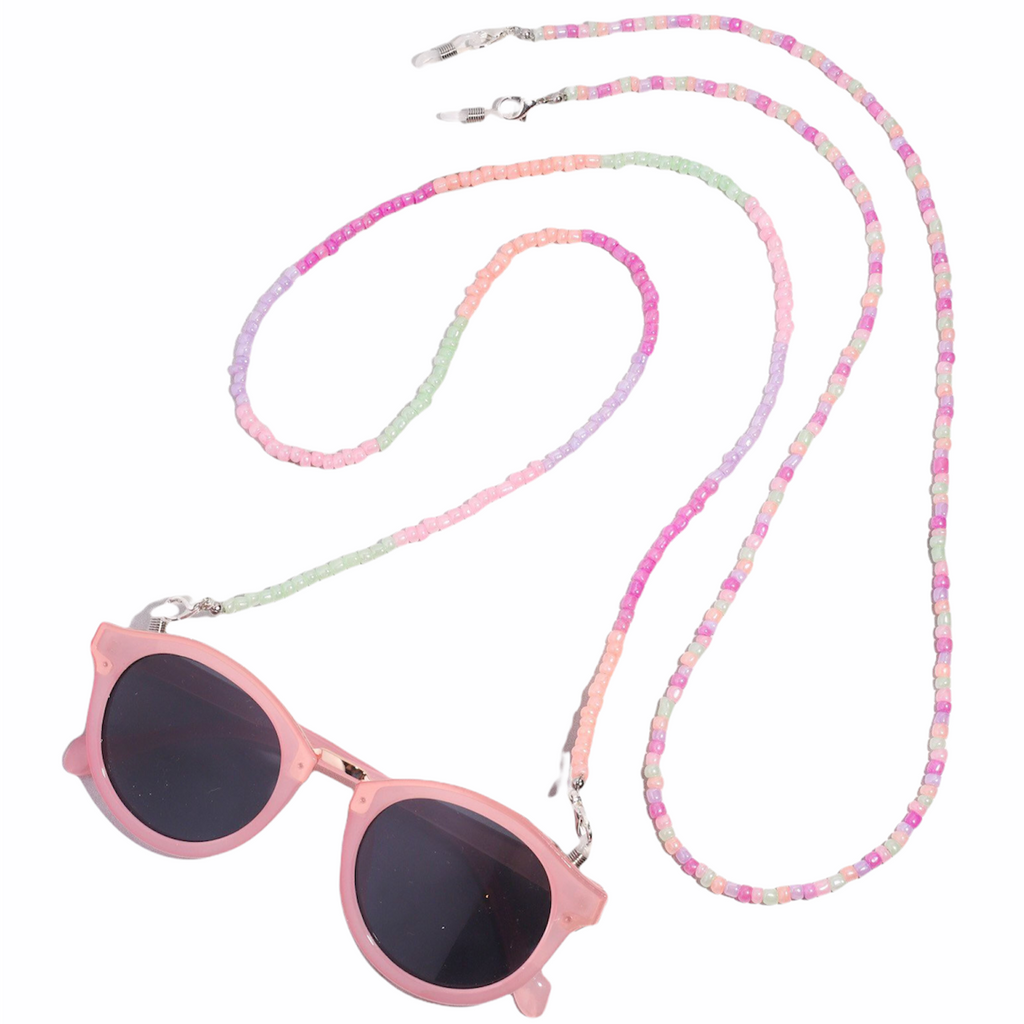 Pastel Rainbow and Pastel Colorblock Beaded Mask & Glasses Chains